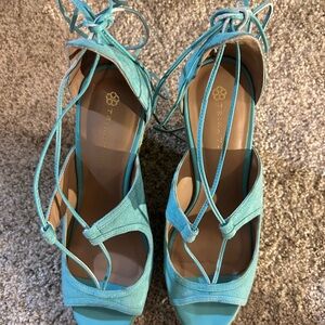 Trina Turk Strappy Wedge Heels